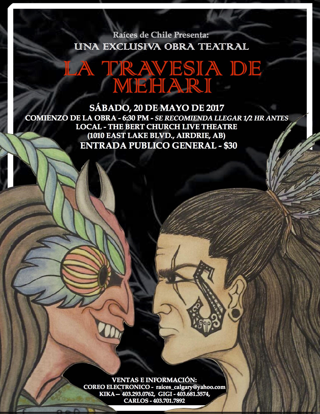 Mayo 20 - la-travesia-de-mehari-Raices de Chile-theatre-calgary